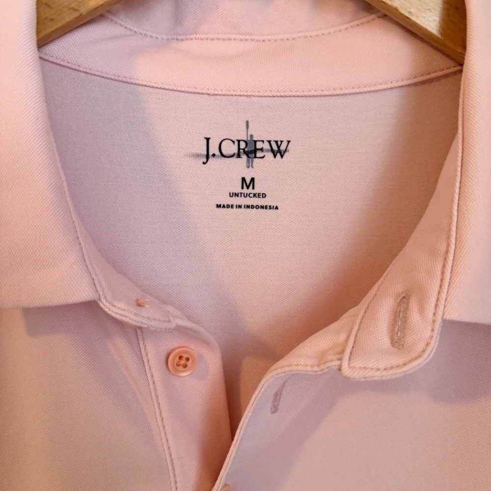 J Crew Classic Performance Polo Light Pink Medium